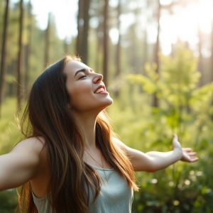 woman-with-long-brown-hair-forest-with-sun-shining-through-her-eyes